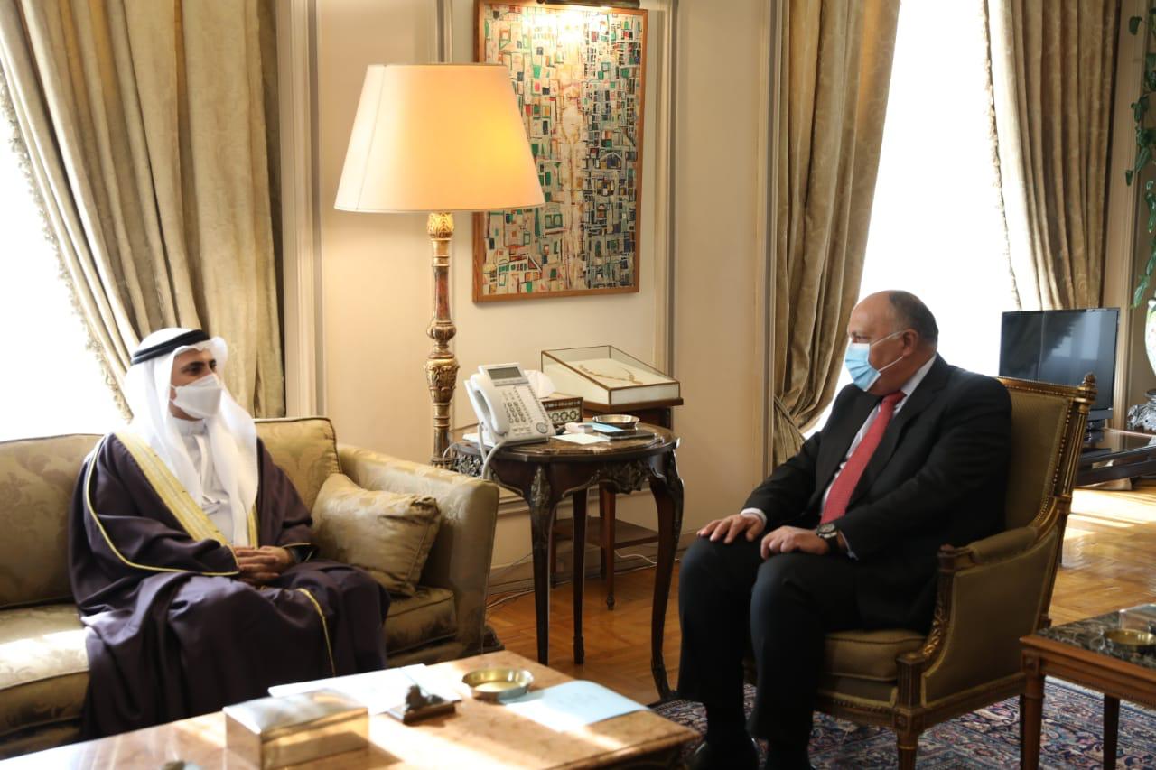 وزير خارجية جمهورية مصر العربية يلتقي رئيس البرلمان العربي
