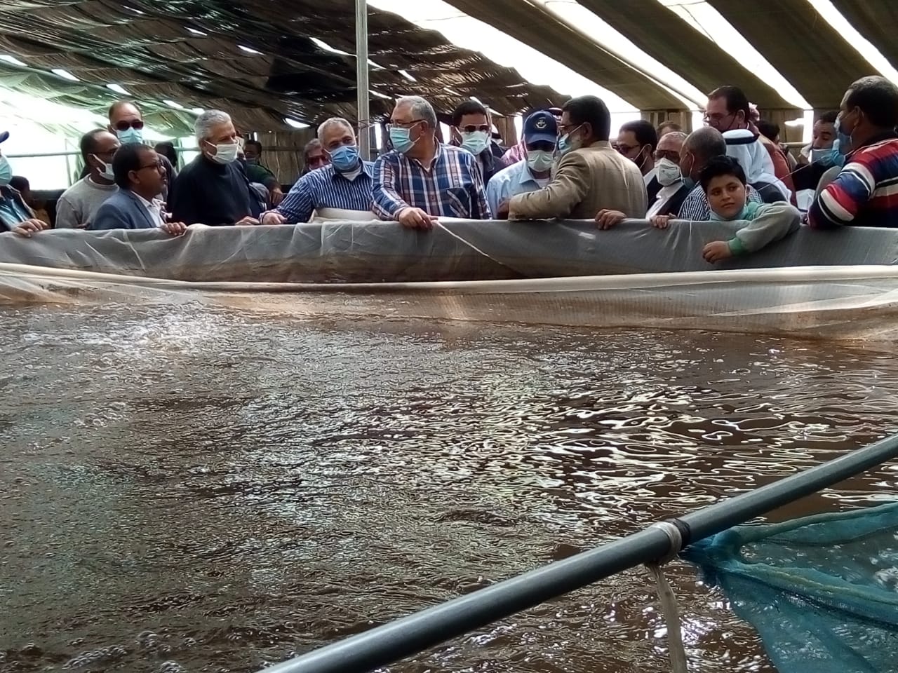 وزير الزراعة ومحافظ جنوب سيناء يتفقدان مزرعة الاستزارع السمكي والصوب الزراعية بمدينة نويبع