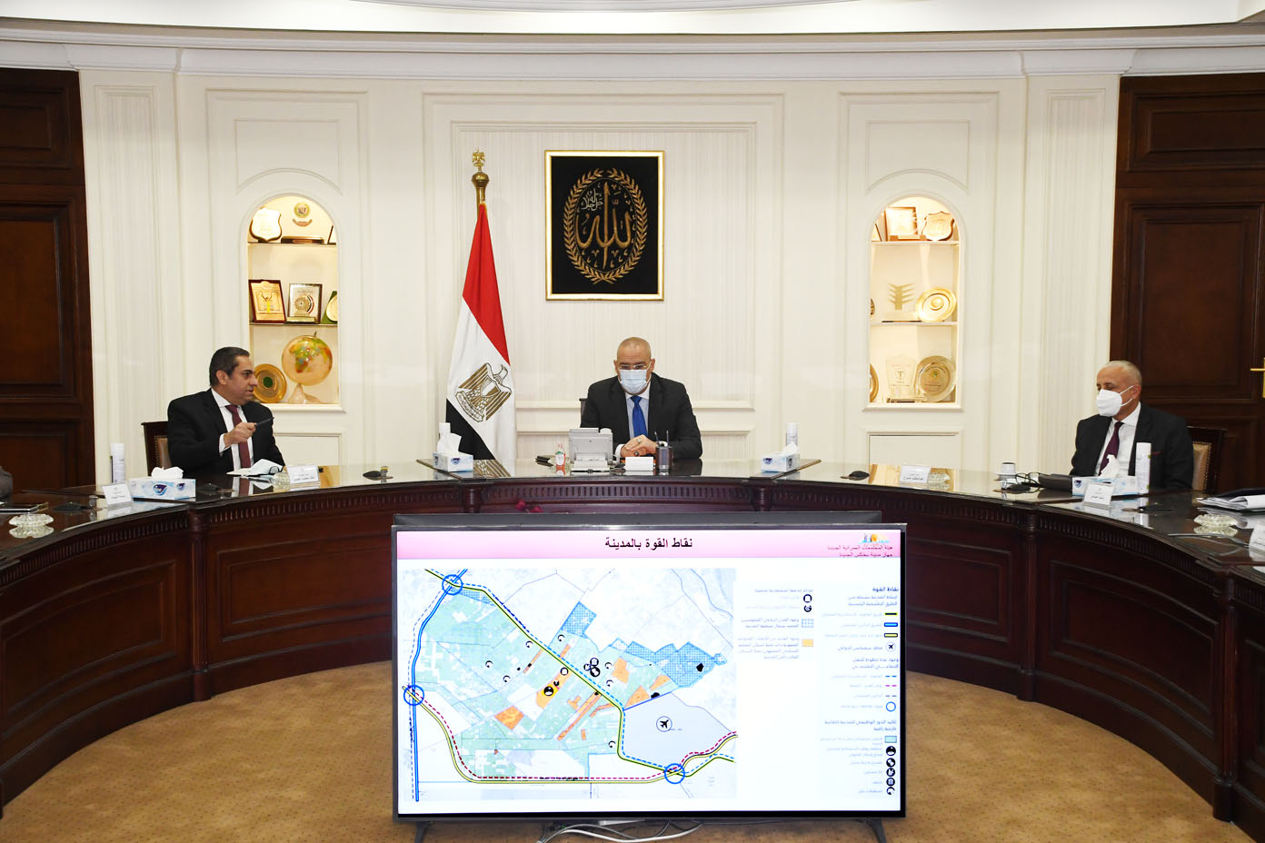 وزير الإسكان يتابع إجراءات تنفيذ مخرجات المخطط الاستراتيجي العام لمدينة سفنكس الجديدة