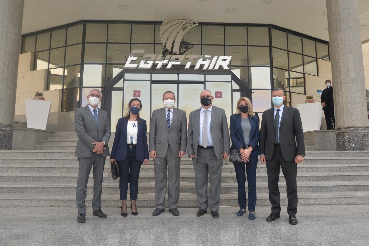 رئيس مصر للطيران يستقبل امين عام الاتحاد العربي للنقل الجوي 