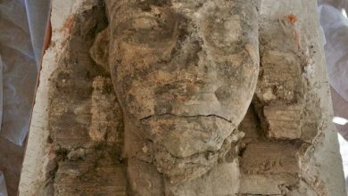 Photo of اكتشافات أثرية جديدة بمشروع ترميم تمثالي ممنون ومعبد الملك أمنحنب الثالث