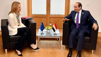 Photo of التقى السيد الرئيس عبد الفتاح السيسي اليوم مع السيدة روبيرتا ميتسولا، رئيسة البرلمان الأوروبي