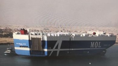 Photo of ميناء السخنة يستقبل السفينة BLANCO ACE بحمولة 1513 سيارة