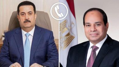 Photo of تلقى السيد الرئيس عبد الفتاح السيسي، اليوم، اتصالًا هاتفيًا من السيد محمد شياع السوداني، رئيس وزراء جمهورية العراق