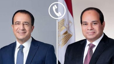 Photo of تلقى السيد الرئيس عبد الفتاح السيسي، اليوم، اتصالًا هاتفيًا من الرئيس نيكوس كريستودوليدس، رئيس جمهورية قبرص